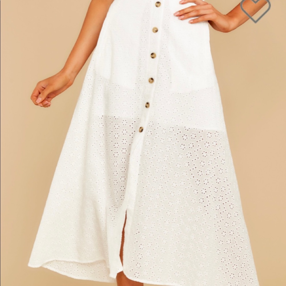 Red Dress Boutique White Midi Skirt